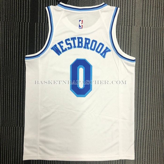 Maillot Los Angeles Lakers Russell Westbrook NO 0 Classic 2019-20 Blanc